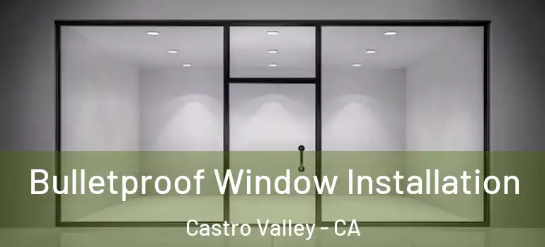  Bulletproof Window Installation Castro Valley - CA