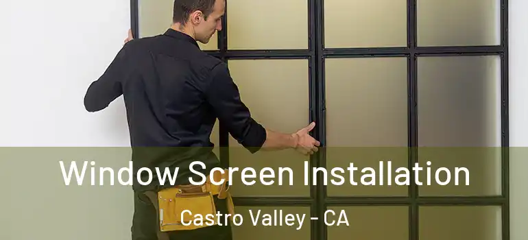  Window Screen Installation Castro Valley - CA